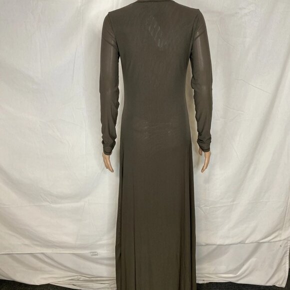 NEW SAMSOE SAMSOE Women’s Saandreas Mesh Long Sleeve Dress Turkish Coffee Size S - Picture 7 of 14